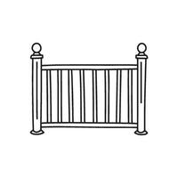 Doodle of a metal railing vector