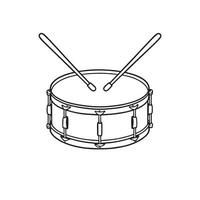 Illustration of drum snare with stick vector