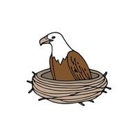 Illustration of Eagle ledge nest vector