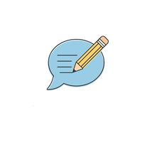 write a message with pencil doodle vector