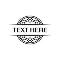 Bold geometric emblem badge template with sharp edge accents vector