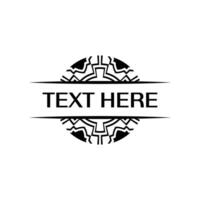 Bold geometric emblem badge template with sharp corner details vector