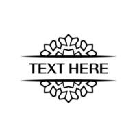 Detailed lattice emblem badge template with interlocking lines vector