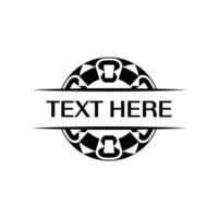 Geometric lattice emblem badge template with intricate patterns vector