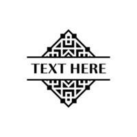 Symmetrical Geometric Frame for Minimalist Branding vector
