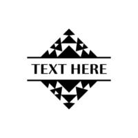 Symmetrical Ethnic Frame Design for Luxury Brand Identity vector