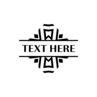 Abstract Tribal Cross Frame for Stylish Branding vector