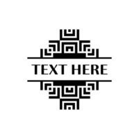 Abstract Puzzle-Inspired Frame for Unique Label Designs vector