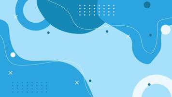 Abstract background with blue memphis style vector