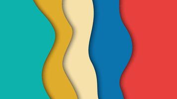 Wavy paper cut style background design vector