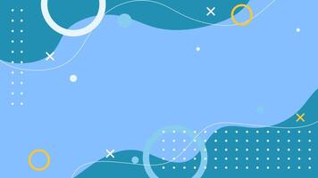 Memphis style abstract background with blue color vector