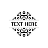 Ornamental Square Frame Template for Elegant Packaging vector