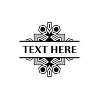 Ornamental Aztec-Inspired Frame for Unique Invitations vector