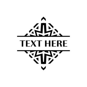 Abstract Symmetrical Frame Design for Elegant Invitations vector