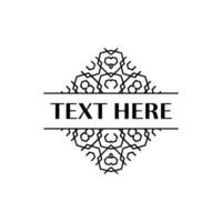 Abstract Line Art Frame for Modern Stationery Designs vector