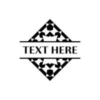 Geometric Square Maze Frame for Stylish Packaging vector