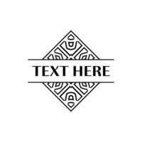 Abstract Tribal Pattern Frame for Stylish Branding vector