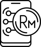 Malaysia Ringgit Icon Design Symbpl vector