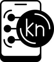 Croatian Kuna Icon Design Symbpl vector
