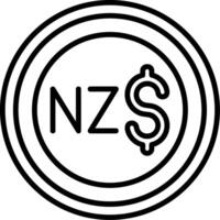 New Zealand Dollar Icon Design Symbpl vector