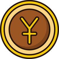 Chinese Yuan Icon Design Symbpl vector