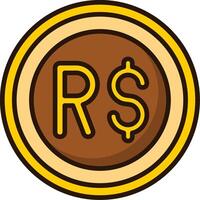 Brazilian Real Icon Design Symbpl vector