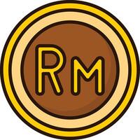 Malaysia Ringgit Icon Design Symbpl vector