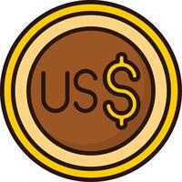 Tuvaluan Dollar Icon Design Symbpl vector