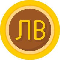 Bulgarian Lev Icon Design Symbpl vector