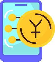 Chinese Yuan Icon Design Symbpl vector