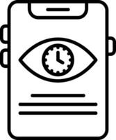 Screen timeout Icon Design vector