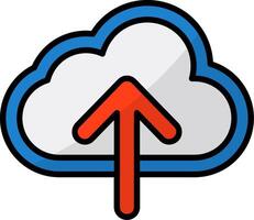 Cloud upload Icon Design vector