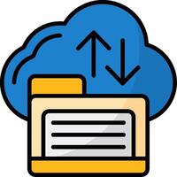 Cloud storage Icon Design vector