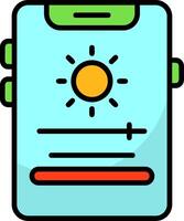 Adaptive brightness Icon Design vector