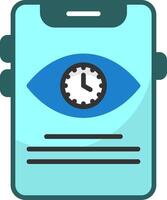 Screen timeout Icon Design vector