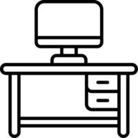 Office Desk Icon Design vector