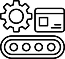Factory Assembly Line Icon Design vector