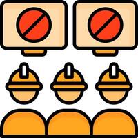 Workers March Icon Design vector