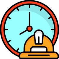Clock for work hours Icon Design vector