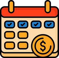 Paid Leave Icon Design vector