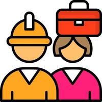 Diverse Work Environment Icon Design vector