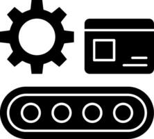 Factory Assembly Line Icon Design vector