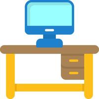 Office Desk Icon Design vector