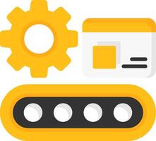Factory Assembly Line Icon Design vector