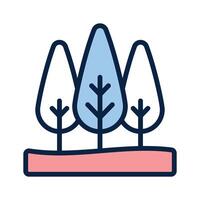 A cypress tree, providing greenery and shade to the garden vector