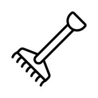 A useful rake for gathering leaves and clearing debris vector