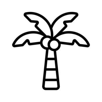 A tropical palm tree, creating a relaxing atmosphere in the garden vector