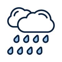 An editable icon of rainy cloud in modern style, ready to use vector