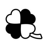 A four petals flower, sign of luck, clover icon, premium design of game character vector