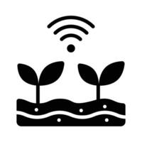 Smart farming technology, enhancing efficiency and productivity in gardens vector